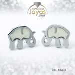 Zarcillo de Acero - Aleación Nacar - Plateado - Elefante - 840072
