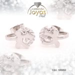 Zarcillo de Acero - Aleación Circón - Plateado - Lazo - 840092