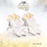 Zarcillo de Acero Variado 2 Tonos Minnie - 840106