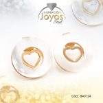 Zarcillo de Acero - Aleación Nacar - Dorado - Corazón - 840124