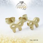 Zarcillo de Acero Variado Dorado Lazo - 840136