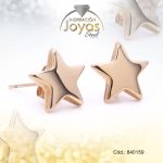 Zarcillo de Acero Variado Dorado Estrella - 840159