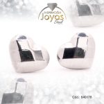 Zarcillo de Acero Variado Plateado Corazón - 840178