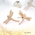 Zarcillo de Acero Variado Dorado Libélula - 840212