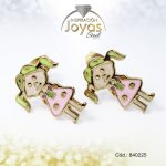 Zarcillo de Acero - Aleación Esmalte - Dorado - Niño Multi Color - 840225