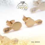 Zarcillo de Acero - Aleación Circón - Dorado - Raqueta - 840232