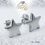 Zarcillo de Acero Variado Plateado Estrella - 840258