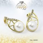 Zarcillo de Acero - Aleación Perla - Dorado - Gota - 840261