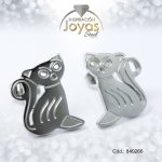 Zarcillo de Acero Variado Plateado Gato - 840266