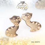 Zarcillo de Acero Variado Dorado Gato - 840273