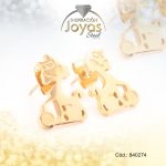 Zarcillo de Acero Variado Dorado Gato - 840274