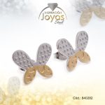 Zarcillo de Acero Variado 2 Tonos Mariposa - 840282