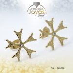 Zarcillo de Acero - Aleación Circón - Dorado - Estrella - 840290