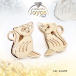 Zarcillo de Acero Variado Dorado Gato - 840296