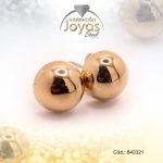 Zarcillo de Acero Esfera Dorado Media Esfera - 840321