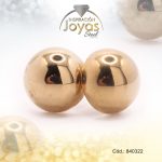 Zarcillo de Acero Esfera Dorado Media Esfera - 840322