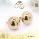 Zarcillo de Acero Esfera Dorado Media Esfera - 840324