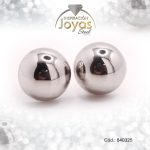 Zarcillo de Acero Esfera Plateado Media Esfera - 840325 - Imagen 2