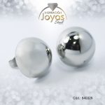 Zarcillo de Acero Esfera Plateado Media Esfera - 840328