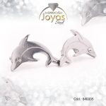 Zarcillo de Acero - Aleación Circón - Plateado - Delfín - 840335
