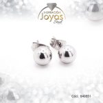 Zarcillo de Acero Esfera Plateado Media Esfera - 840551