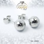 Zarcillo de Acero Esfera Plateado - 840555