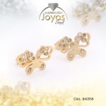 Zarcillo de Acero - Aleación Circón - Dorado - Mariposa - 840556