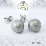 Zarcillo de Acero Esfera Plateado - 840579