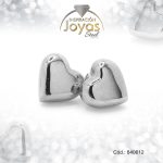 Zarcillo de Acero Variado Plateado Corazón - 840612