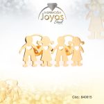 Zarcillo de Acero Variado Dorado Familia - 840615