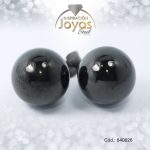 Zarcillo de Acero Esfera Negro - 840626