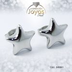 Zarcillo de Acero Variado Plateado Estrella - 840641