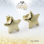 Zarcillo de Acero Variado Dorado Estrella - 840642