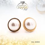 Zarcillo de Acero - Aleación Perla - Dorado - Media Esfera - 840644