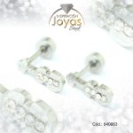 Zarcillo de Acero - Bebé Circón - Plateado - Guitarra - 840663