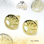 Zarcillo de Acero Variado Dorado Árbol - 840683