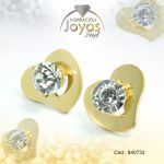 Zarcillo de Acero - Aleación Circón - Dorado - Corazón - 840733