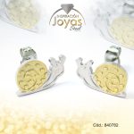 Zarcillo de Acero Variado 2 Tonos Caracol - 840782