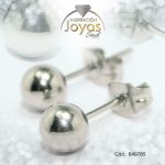 Zarcillo de Acero Esfera Plateado - 840785