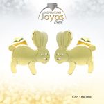 Zarcillo de Acero Variado Dorado Conejo - 840800