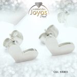 Zarcillo de Acero Variado Plateado Corazón - 840803