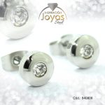 Zarcillo de Acero - Aleación Circón - Plateado - Círculo - 840808