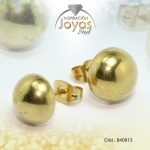 Zarcillo de Acero Esfera Dorado Media Esfera - 840813