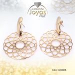 Zarcillo de Acero Colgante Dorado Mandala - 840868