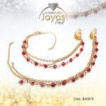 Zarcillo de Acero Variado Orejera Dorado Cadenas - 840875