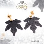 Zarcillo de Acero Colgante Piedra Dorado Hoja - 840890