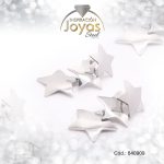 Zarcillo de Acero Colgante Plateado Estrella - 840909