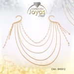 Zarcillo de Acero Variado Orejera Dorado Cadenas - 840912