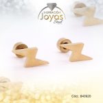 Zarcillo de Acero -  Bebé  - Dorado - Rayo - 840920