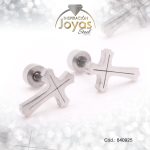 Zarcillo de Acero - Bebé - Plateado - Cruz - 840925